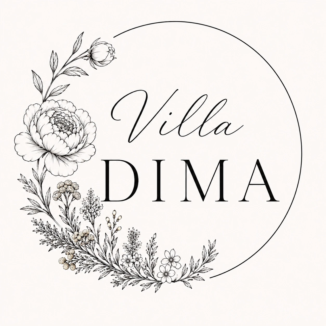 Logo floral Villa DIMA